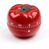 Egg Timer,Kitchen Timers for Cooking,60 Minute Pomodoro Timer No Battery | Tomato Shape Kitchen Timers with Loud Ring，60-Minute Manual Wind Up Timer