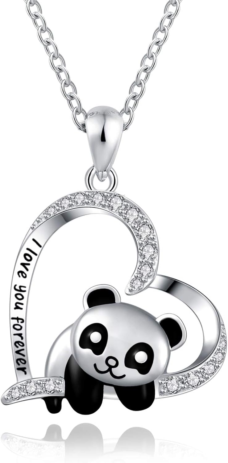 ACJNA 925 Sterling Silver Panda Pendant 