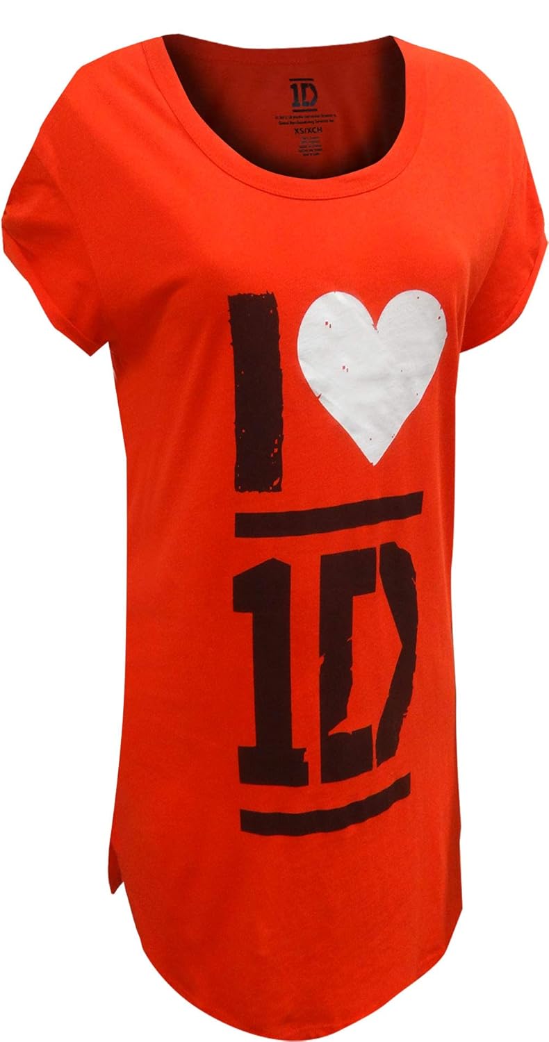 1D Night women Red (X-Small for Shirt I One Direction ... Love