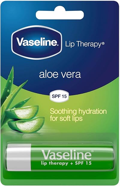 Vaseline Aloe Lip Therapy Balm Stick 4g for Chapped Dry Lips Hydrating