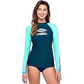 AXESEA Women Rash Guard Long Sleeve Active Top UPF 50+ Rashguard Swim Shirt Surf Swimwear