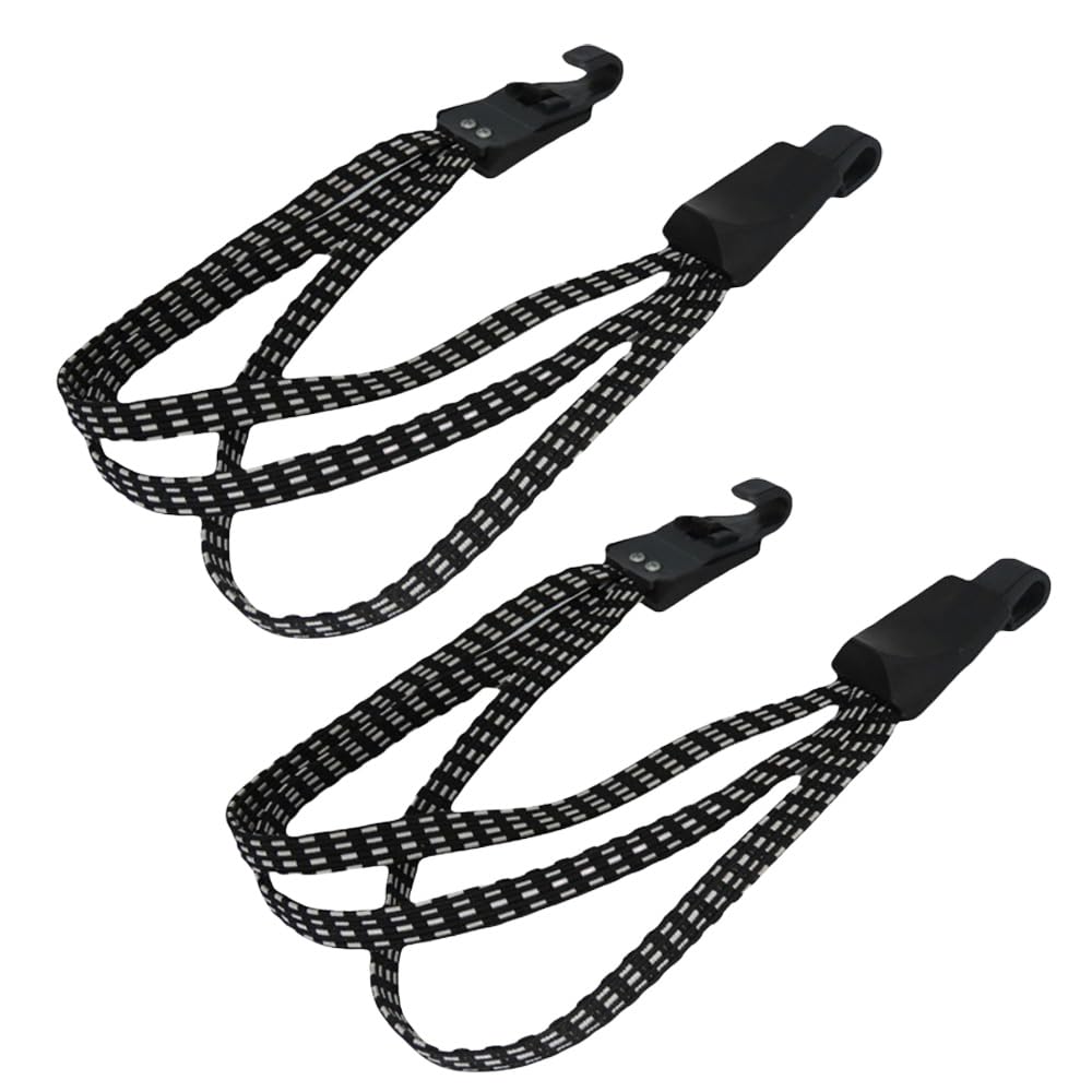 2 Pcs Elastic Bike Strap Adjustable Bungee Cords Bike Strap with Hooks Bungee Rack Luggage Strap for Bicycle and Motorcycles or Other Purposes