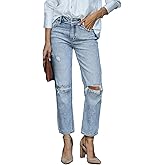 Lesore Womens High Waist Stretch Distressed Jeans Destroyed Denim Pants
