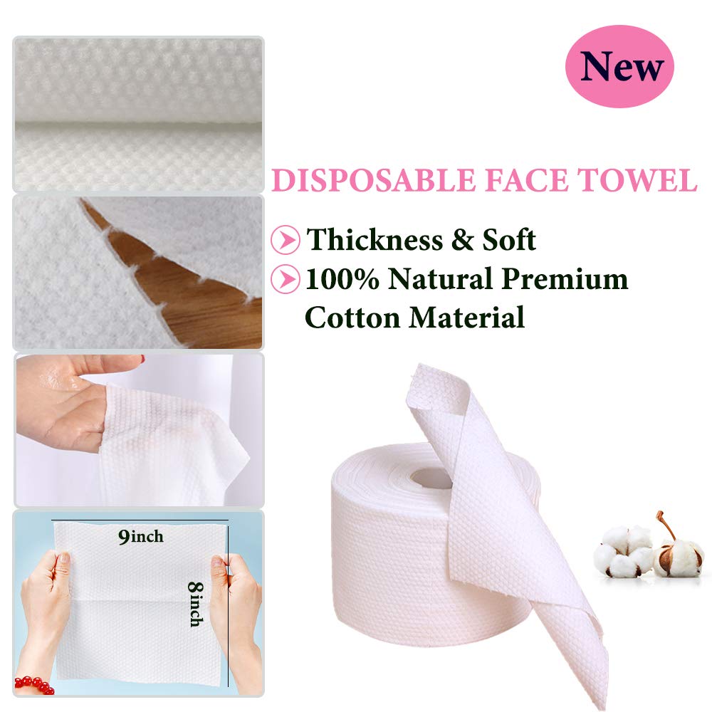 Cotton Face Towel, Cotton Dry Wipes for Your Facial Towels, Makeup Remover Cloth, Facial Cleansing Wipes, Dry Baby Wipes, Thick and Soft Natural Premium Cotton Material for All Skin Types.: Beauty