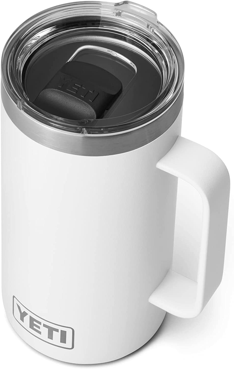 YETI Rambler Mug, Vacuum Insulated Stainless Steel Mug with Magslider Lid, White, 24 oz (709 ml) — image 1