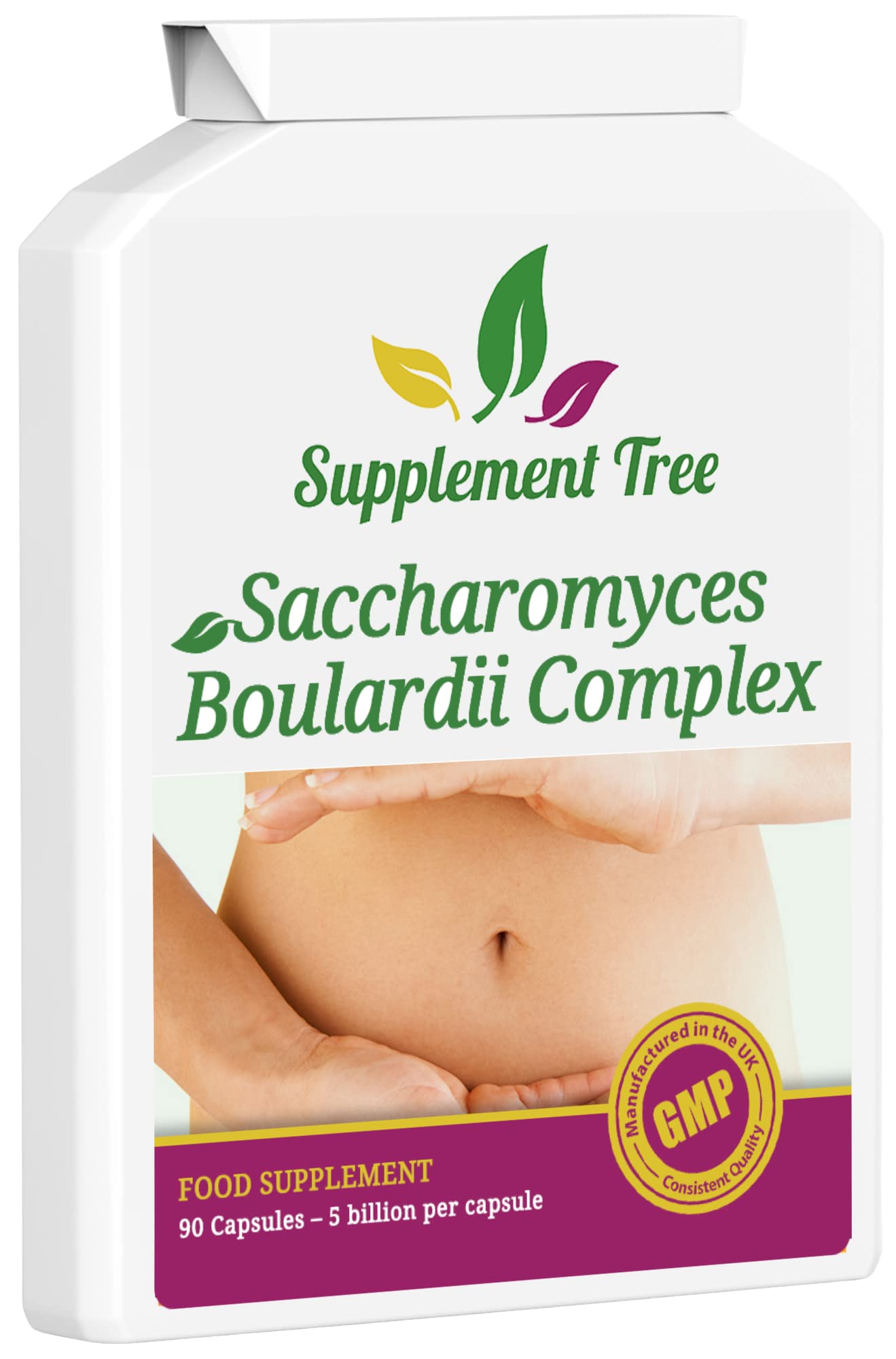 Saccharomyces Boulardii Probiotic (5 Billion CFU per Capsule) 90 Capsules - Advance Probiotics Supplement with Added Olive Leaf Extract, Vitamin D3 & Biotin - Vegetarian Friendly
