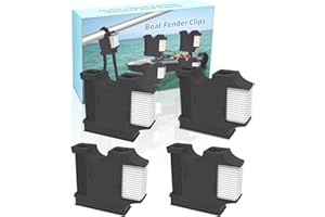 Huntury Boat Fender Hanger, Boat Rail and Cleat Fender Clips, Quick Connect and Release Fender Lines, Boat Bumper Adjuster