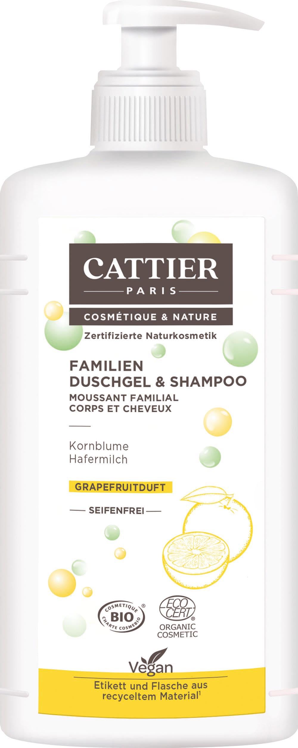 Cattier Family Shower Gel 2 in 1 with Yoghurt Extract Natural Cosmetics 500 ml