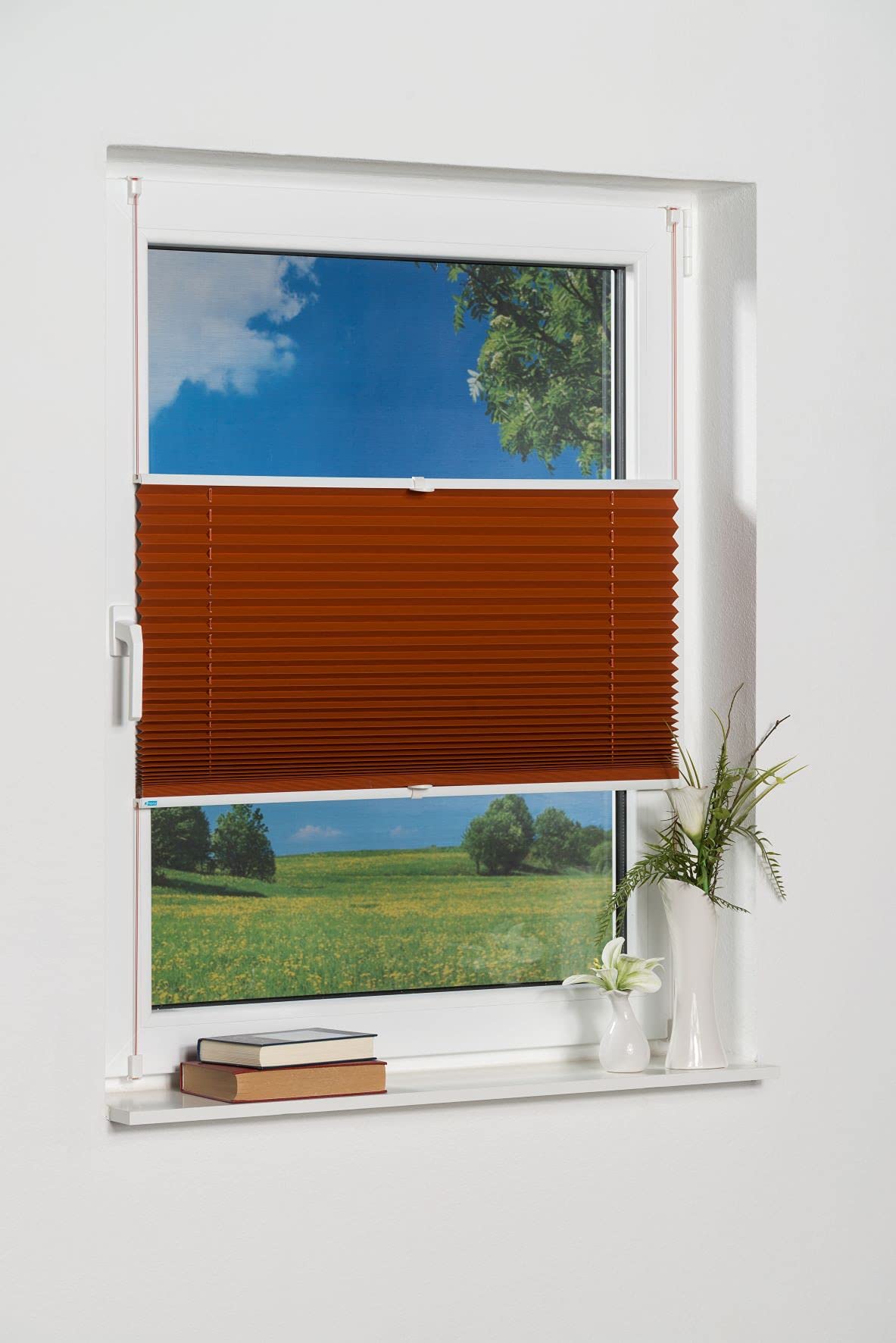 K-home Pleated Blackout Blind, Polyester, Terracotta, 90 x 130 (W x L) — image 1