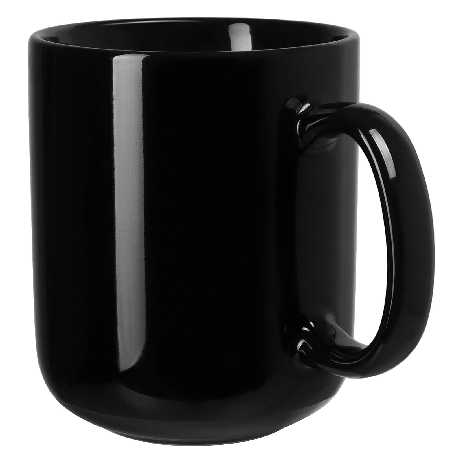 SHOWFULL 20 OZ Large Coffee Mug, 600ml Porcelain Extra Big Ceramic Cup for Tea Coffee for Men Women, Black