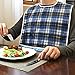 3 Pack Adult Bibs with Crumb Catcher - Waterproof and Reusable Clothing Protectors for Elderly Men and Women