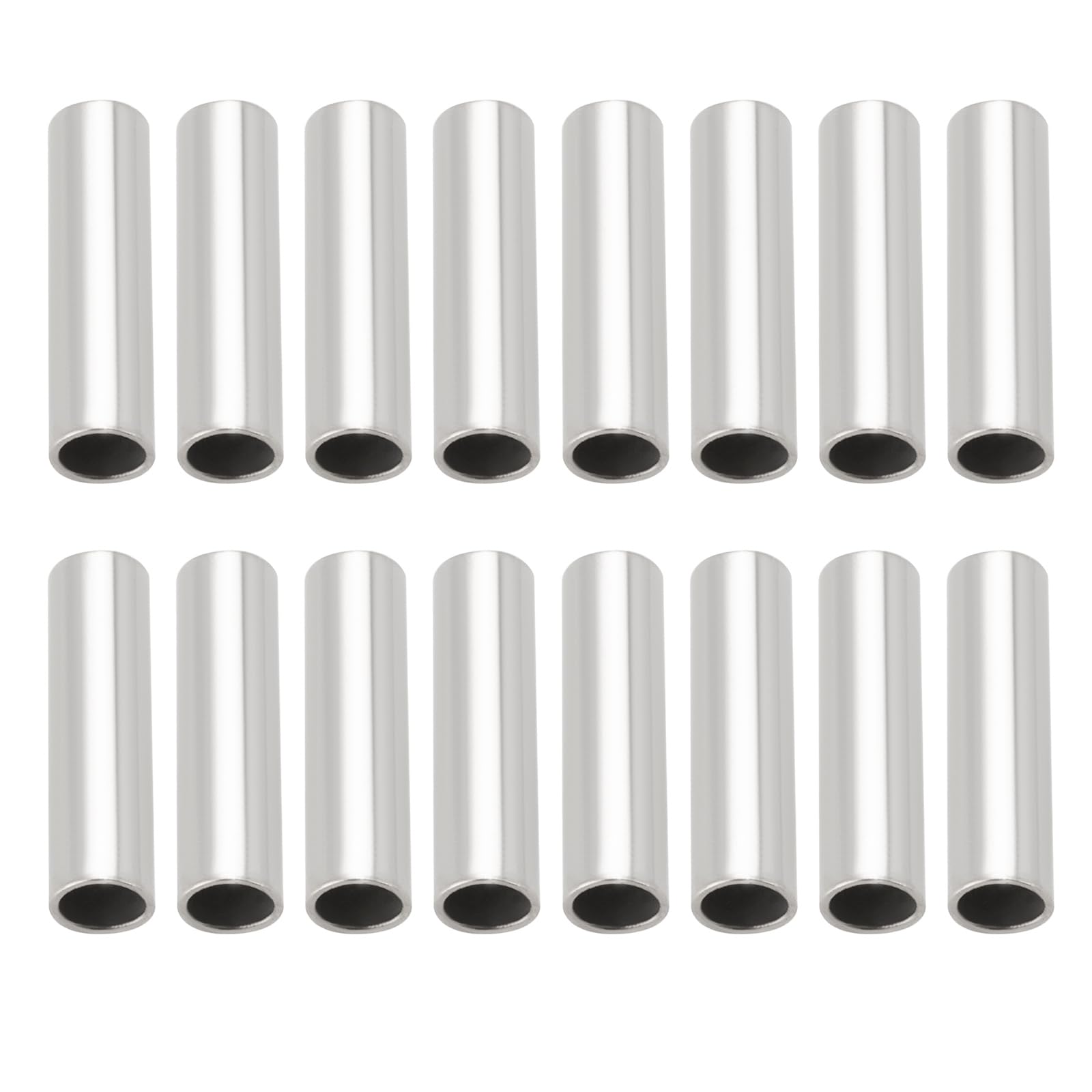 Create idea 500pcs Fishing Line Crimp Sleeves 1.6mm ID 8mm Long Single Barrel Crimp Sleeves Copper Crimp Sleeves for Sea Lure Boat Platform Fishing