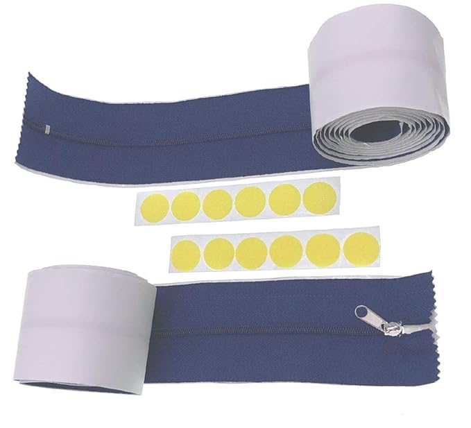 HORTIPOTS Door Zipper, Adhesive Zipper Door Kit Peel Stick Zippers with