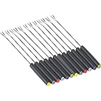 Starfrit Fondue Forks - 12 Plastic Handle and Colored Tips