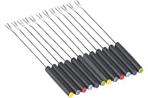 Starfrit Fondue Forks - 12 Plastic Handle and Colored Tips