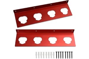 EZYPAK Battery Holder for Milwaukee M12,Battery Holder Battery Storage Holder for Milwaukee M12 6.0 Battery,High Strength Metal Wall Mount Rack with 4 Slots Perfect Organizers for Batteries (2)