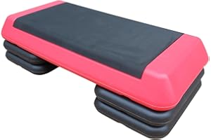 Ucootifly Adjustable Workout Aerobic Stepper in Fitness Exercise Step Platform Trainer with 4 Risers