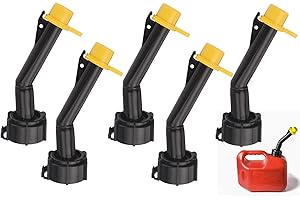 KARBAY 5 Pack Gas Can Spout Replacement/Fuel Gas Can Jug Spouts Nozzles Rings and Caps for Blitz 900302 900092 900094 Old Style Fits Gas & 4 Gal, 5 Gal Can