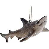 Swimming Shark Christmas Ornament, Holiday Decor, Nautical Theme, 4.75 Inches