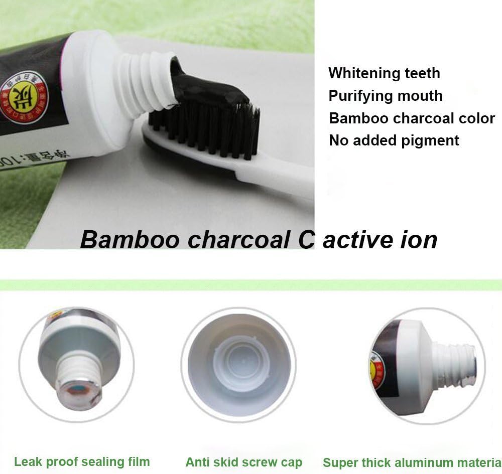 Bamboo Charcoal Toothpaste Whitening Formula Dental Expert Fresh Breath Whitener Natural Effect 100g, 100 g (Pack of 1) - Image 5