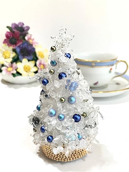ビーズキット クリスマスツリー ミニツリー ビーズ クリスタルブルークリスマスツリー クリスマスツリー ホビー Amazon