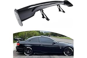 Meyffon Universal Rear Spoiler Wing Carbon Fiber Style Fit for Sedans Coupe Hatchback Adjustable Universal Rear Trunk Deck GT Style 57" Spoiler