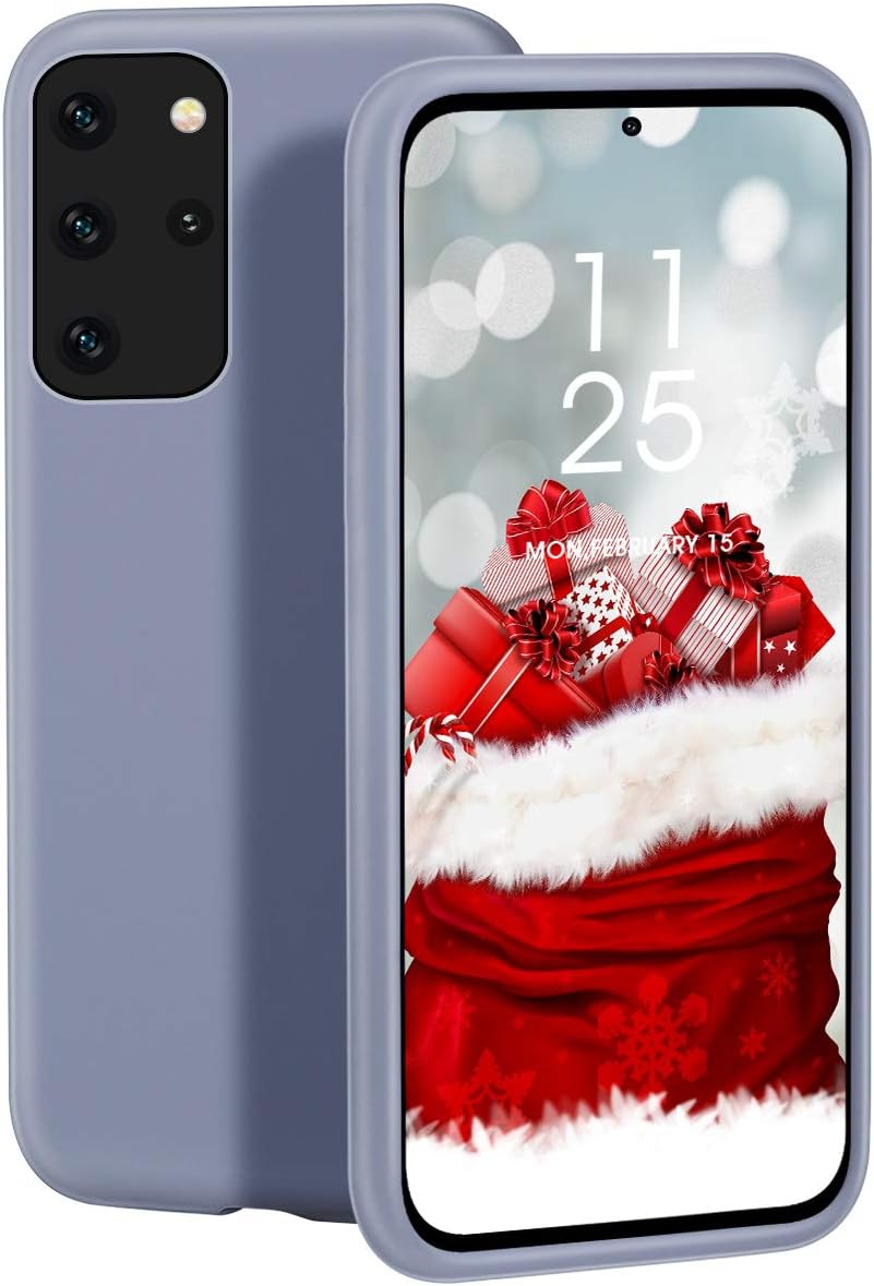 ZELAXY Galaxy S20 Plus Case, Liquid Silicone Gel Rubber Shockproof Slim Shell with Soft Microfiber Cloth Lining Cushion Cover for Galaxy S20 Plus - Lavender Gray