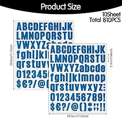 Vinyl Letter Stickers - 10 Sheets, 1 inch