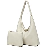Casual Hobo Bag for Women Soft Shoulder Bags Slouchy Pu Leather Tote Purses for Work Travel