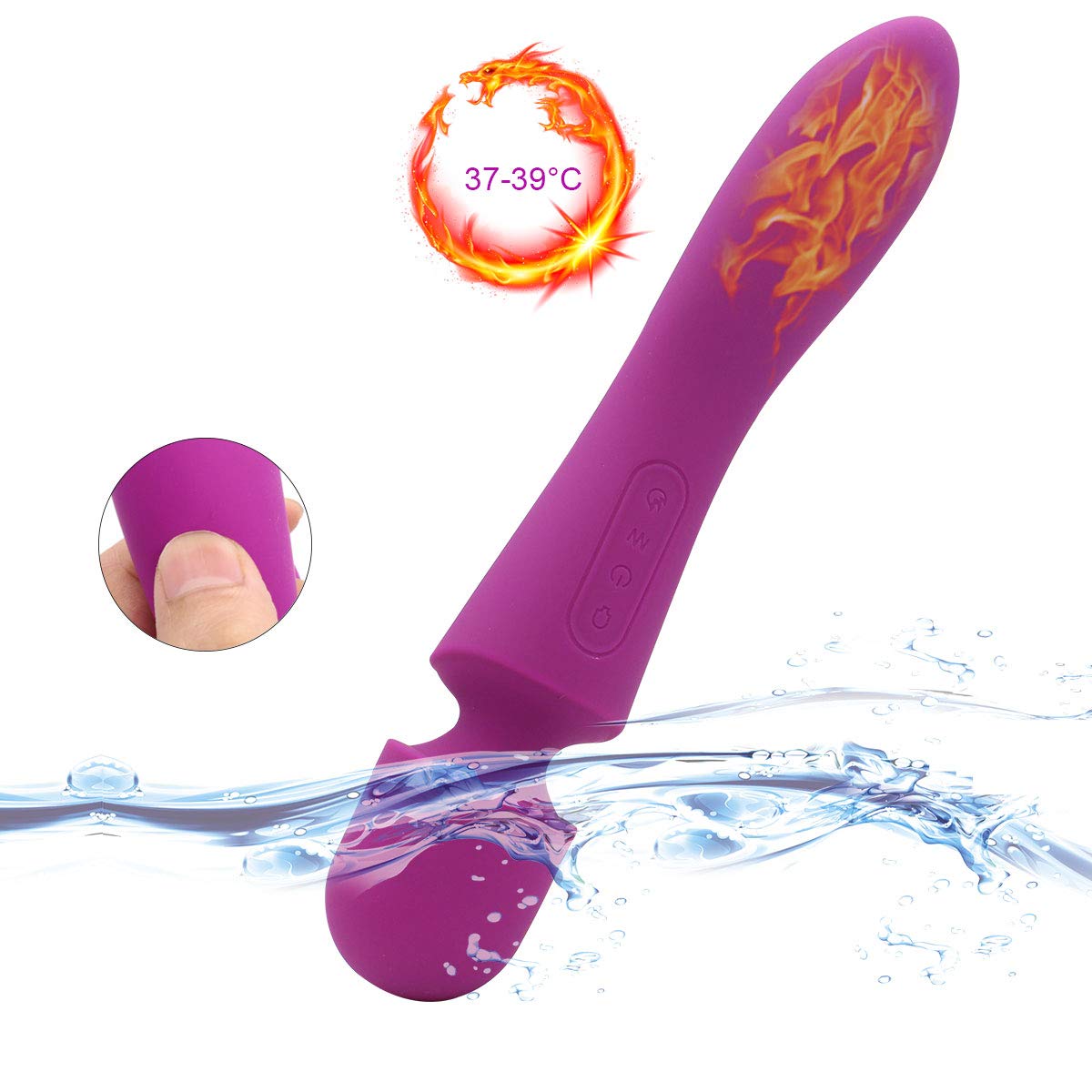 Wireless Handheld Full Body Electric Wand Massager by TIANYI | Waterproof Electric Massage Made with Skin Soft Silicone | (CC)