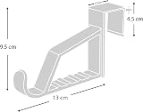 HANGERWORLD 2 White Plastic 17.5cm Over Door Hooks - Space Saving view 4