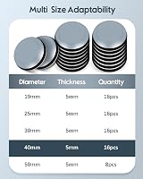 VABNEER PTFE Furniture Sliders 40mm 16-Pack Self-Adhesive Round Gliders view 7