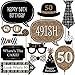 Big Dot of Happiness Adult 50th Birthday - Gold Party Photo Booth Props Kit 20 Count