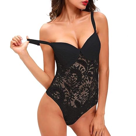 Dessous-Sets für Frauen, Mode Schiere Braut Teddy Spitze BH Top Boudoir Body Sexy Dessous Unterwäsche Perspektive Bequeme Pyj