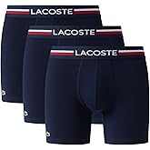 Lacoste mens Cotton Stretch Print Animation Boxer Briefs, 3-pack