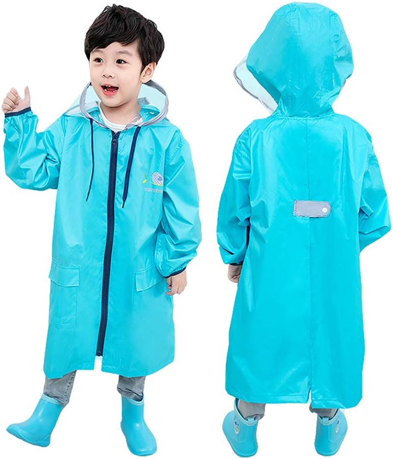 Toddler Boys Girls School Backpack Lightweight Hooded Raincoat Kids Portable Reusable Waterproof Rain Poncho