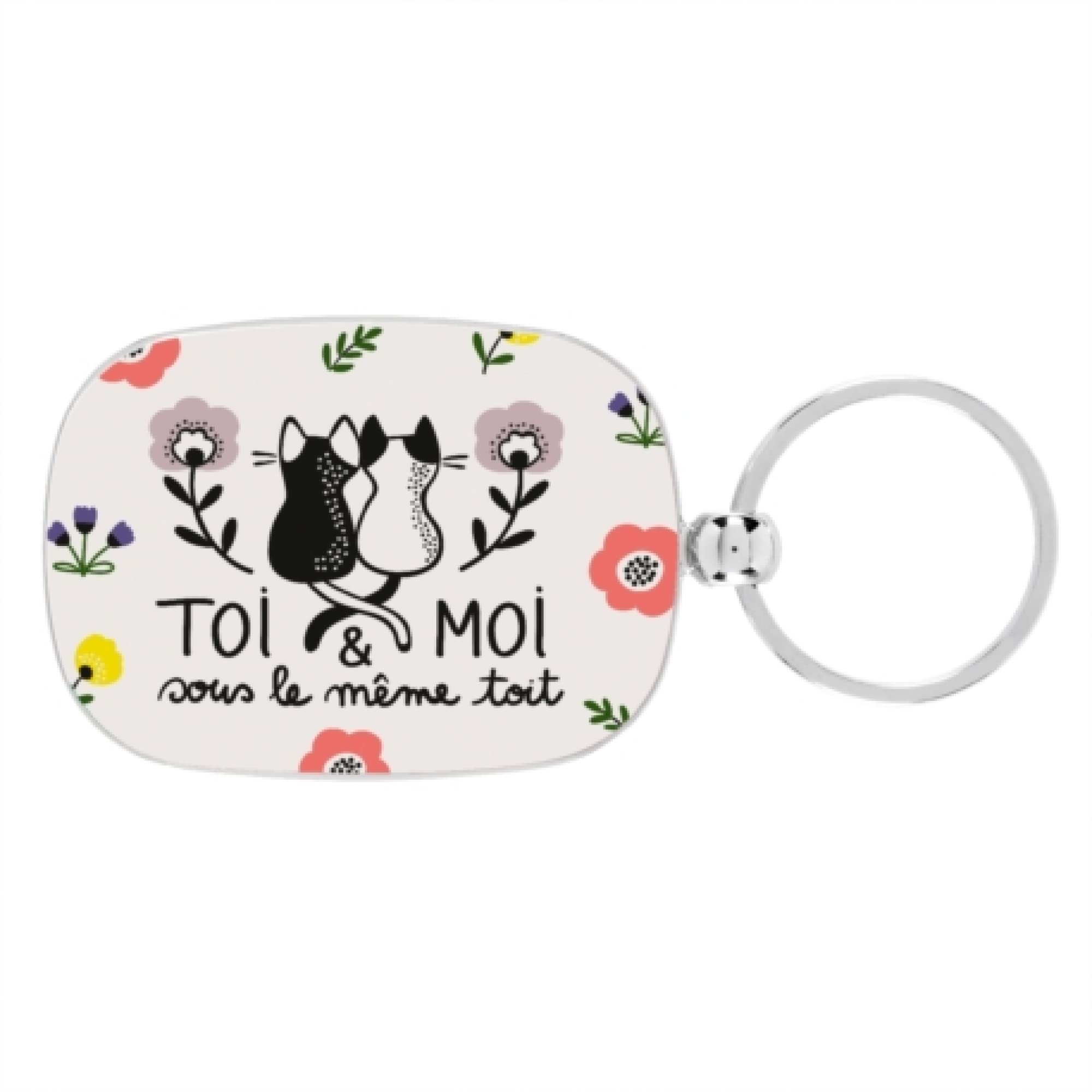 Derrière la Porte Keyring "Toi et Moi" (French Language)