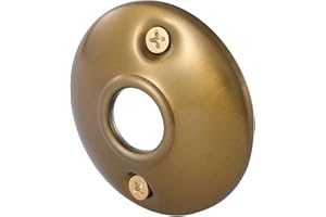newliplace 2 Pack Round Antique Brass Door Knob Rosettes, Vintage Old Style Door Knob Plate Replacement for Mortise Lock Rim Lock