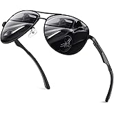 GQUEEN Classic Military Style Pilot Polarized Sunglasses Spring Hinges Al-Mg for mens womens MOS1