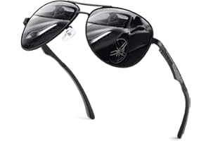 GQUEEN Classic Military Style Al-Mg Pilot Polarized Sunglasses for Men Women Driving Sun Glasses UV400 Protection