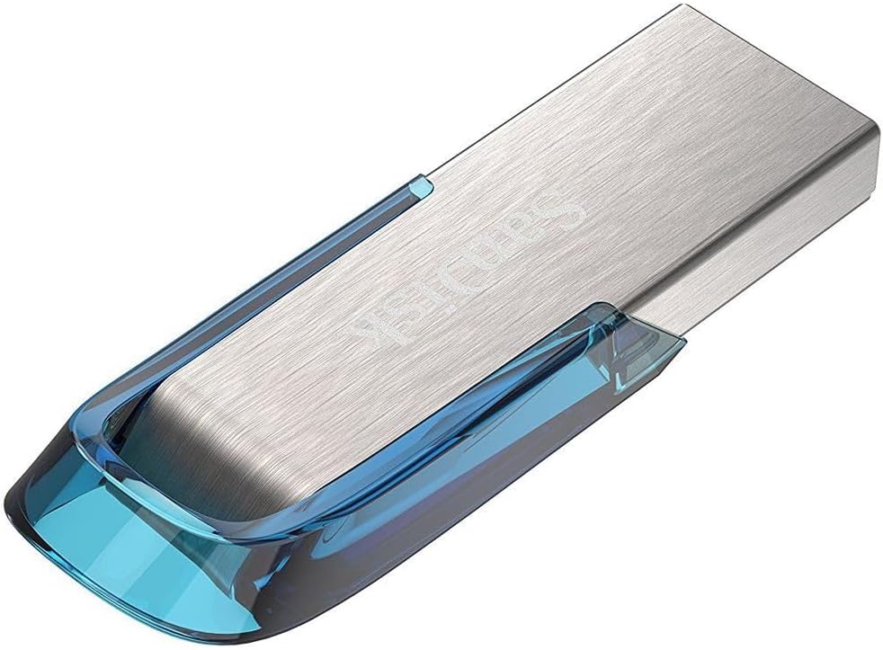 SanDisk 128GB Ultra Flair USB 3.0 Flash Drive Tropical Blue 150MB/s