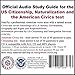 Civics test audio study guide for the U.S. Citizenship naturalization and the American civics exam with all 100 official questions and answers from USCIS.