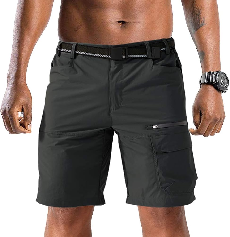 TACVASEN Men's Quick Dry Shorts Comfortable Cargo Shorts Outdoor