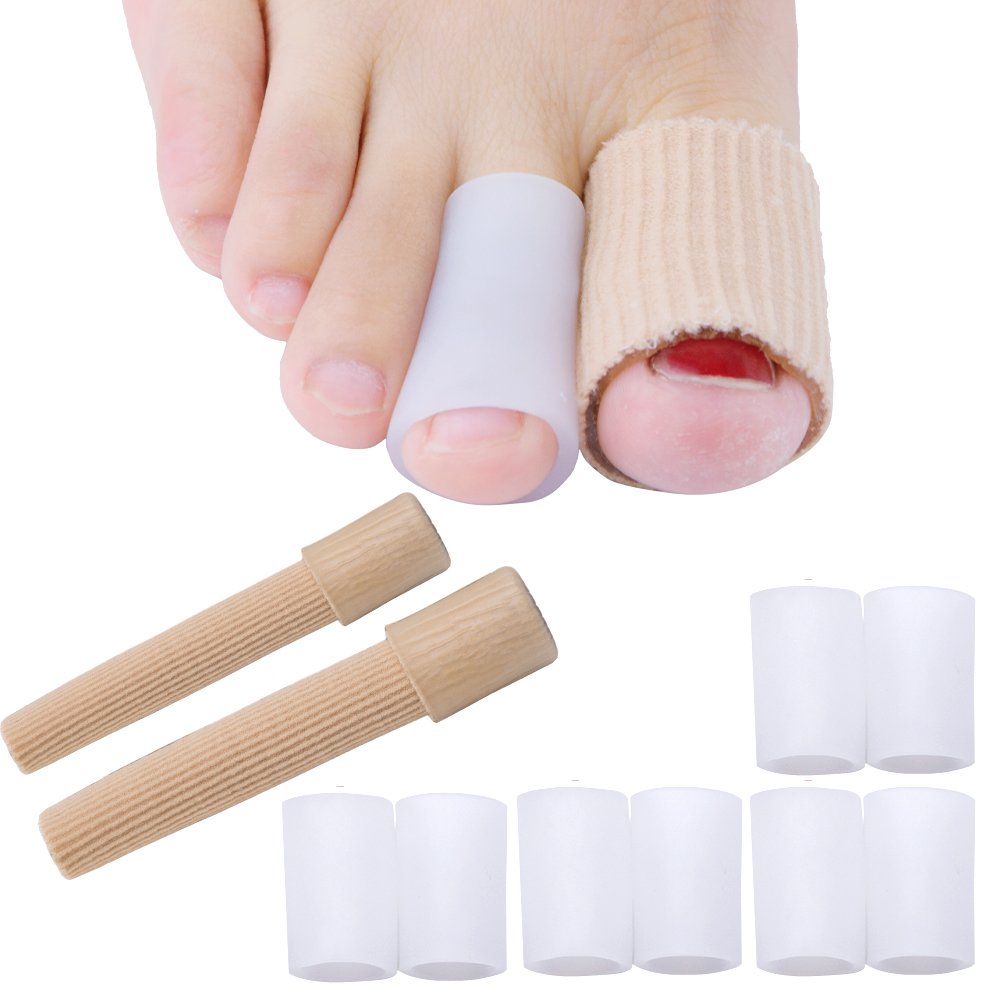 Welnove Toe Sleeves,Toe Protector Gel Toe Tubes Toes Cushions for Shoes