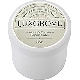LUXGROVE® Leather & Furniture Repair Salve- Polisher, Moisturizer, and Restorer for Couches and Furniture - Conditioner for Leather Cleaner, Wood, and Vinyl - Repair Salve for Car Seats - 8oz