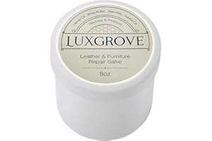 LUXGROVE® Leather & Furniture Repair Salve- Polisher, Moisturizer, and Restorer for Couches and Furniture - Conditioner for Leather Cleaner, Wood, and Vinyl - Repair Salve for Car Seats - 8oz