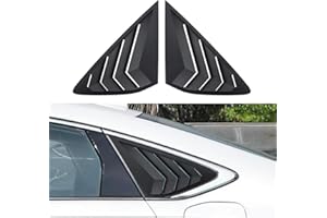 DLOVEG Rear Side Window Louvers Compatible for Honda Accord 2023 2024 Accesories Sport Style Triangle Window Blinds for Accord 11th Gen Air Vent Scoop Louvers Trim Shades Cover (Matte Black)