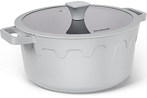 MICHELANGELO Ceramic Stock Pot with Lid - Nonstick Soup Pot for Induction Cooktop, 8-Quart Non Stick Cooking Pots with Silico