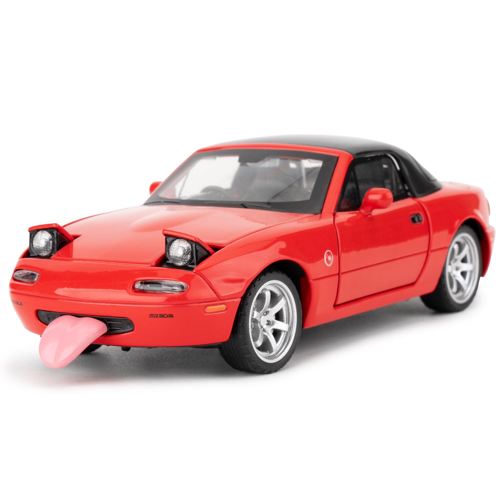 imtfzct 1/32 Mazda Miata MX-5 Alloy Model Car, Pullback Toy Car with Light and Sound, Removable Top, Collectible Model, Gifts for Children aged 4-7 (red)