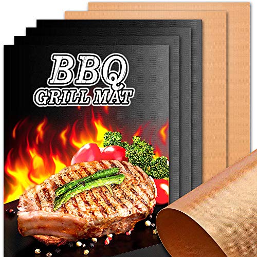 BBQ Copper Grill Mats for Outdoor Grill Non Stick, Reusable, and Easy